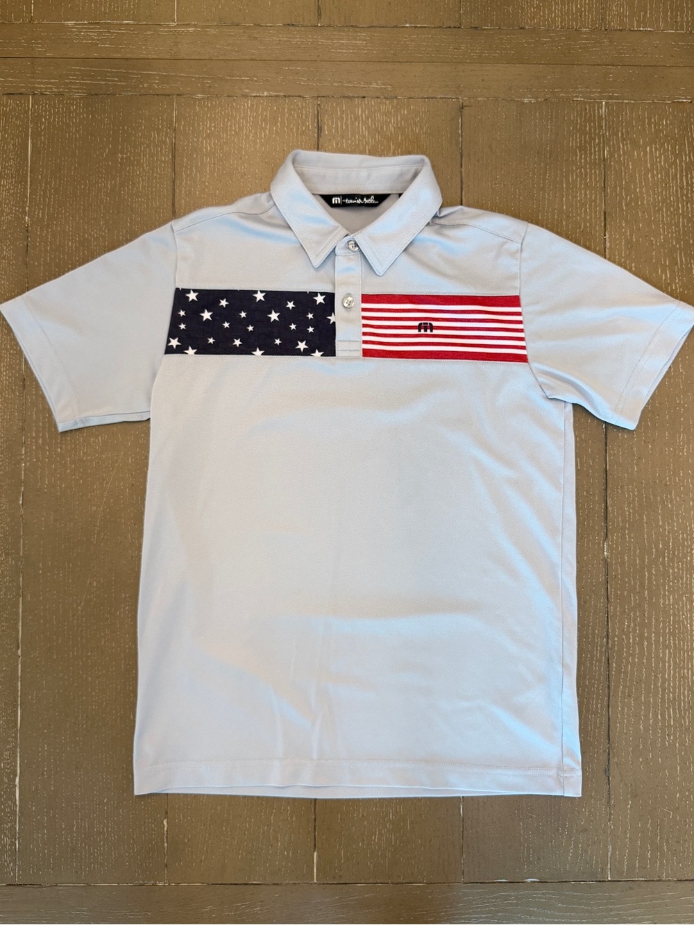 Travis Mathew Youth Boys’ Sea to Sea Americana Performance Golf Shirt • Size L